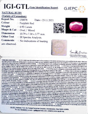 5.49 Ratti Natural New Burma Ruby with Govt. Lab Certificate-(3441)
